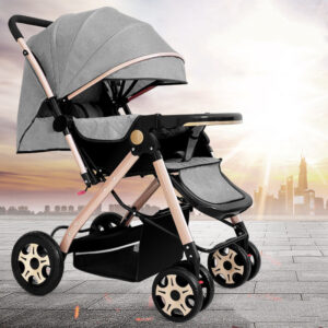 Baby Strollers Can Sit Or Lie Down And Fold Lightly To Absorb Shock